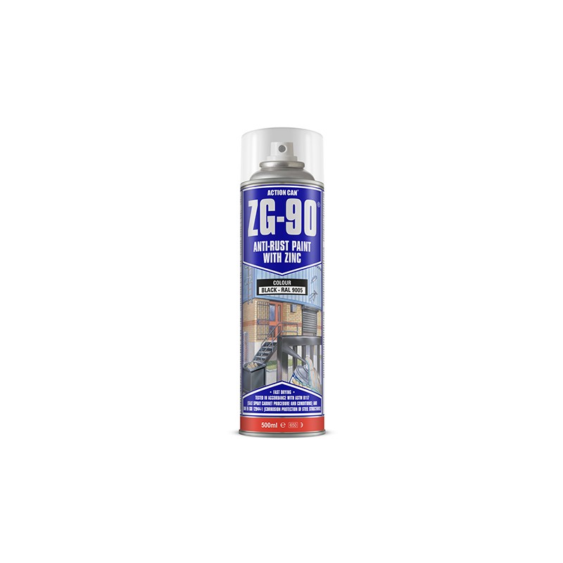 ACTION CAN ZG90 SPRAY DE ZINCO PRETO 500ML