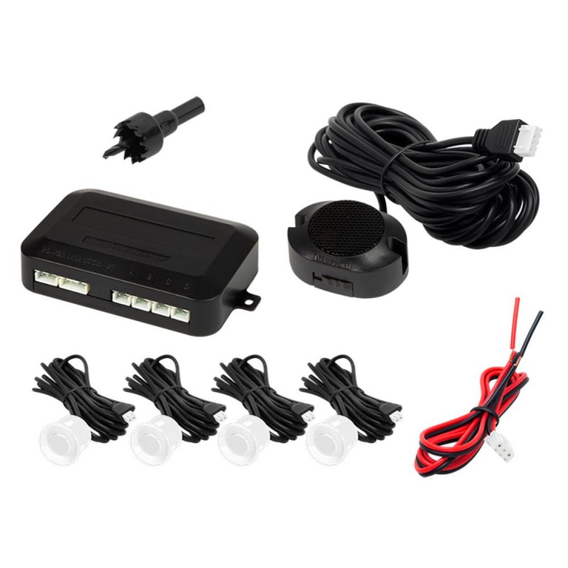 KIT DE ESTACIONAMENTO C/ 4 SENSORES BRANCOS