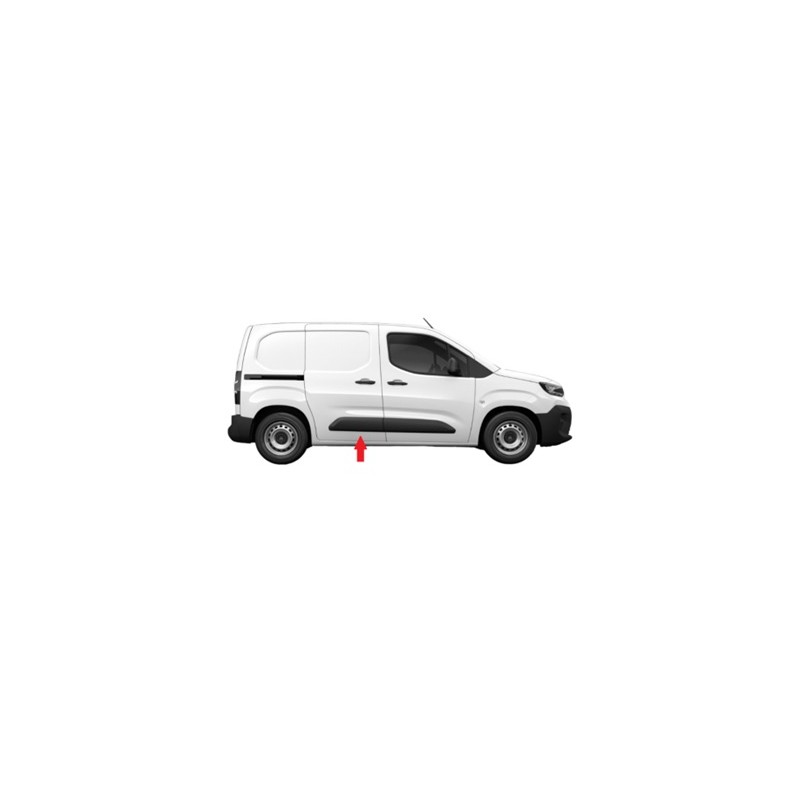 CITROEN BERLINGO/PARTNER/COMBO 2018.06-* FRISO PAINEL TRÁS DIREITO PRETO (PORTA CORRER)