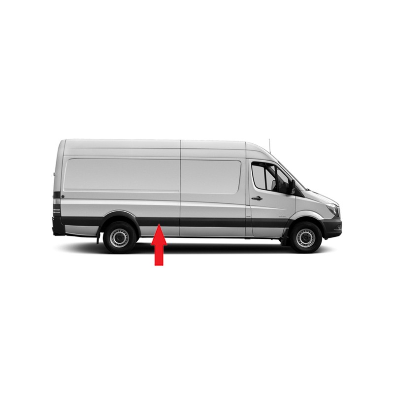 MERCEDES SPRINTER/CRAFTER 06-* FRISO PAINEL LATERAL TRÁS DIREITO COM FURO PISCA (CH/LONGO)