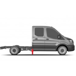 FORD TRANSIT 2019.05-* FRISO LATERAL DIREITO PRETO (CHASSIS CURTO CABINE)