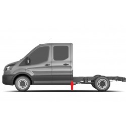 FORD TRANSIT 2019.05-* FRISO LATERAL ESQUERDO PRETO (CHASSIS CURTO CABINE)