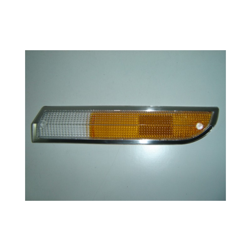 PEUGEOT 504* VIDRO FAROLIM FRENTE ESQUERDO (BRANCO/AMARELO)