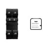 VW TOUAREG 2002.10-*COMANDO PORTA FRT ESQ PRETO/BRANCO(4 BOT)10PIN