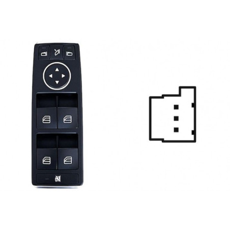 MERCEDES C W204 2011.03-*COMANDO COMPLETO PORTA FRT ESQ+ESP ELECT REB(4 BOT)3PIN