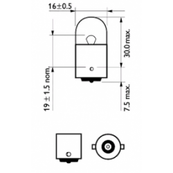 Lâmpada pisca R10W BA15s