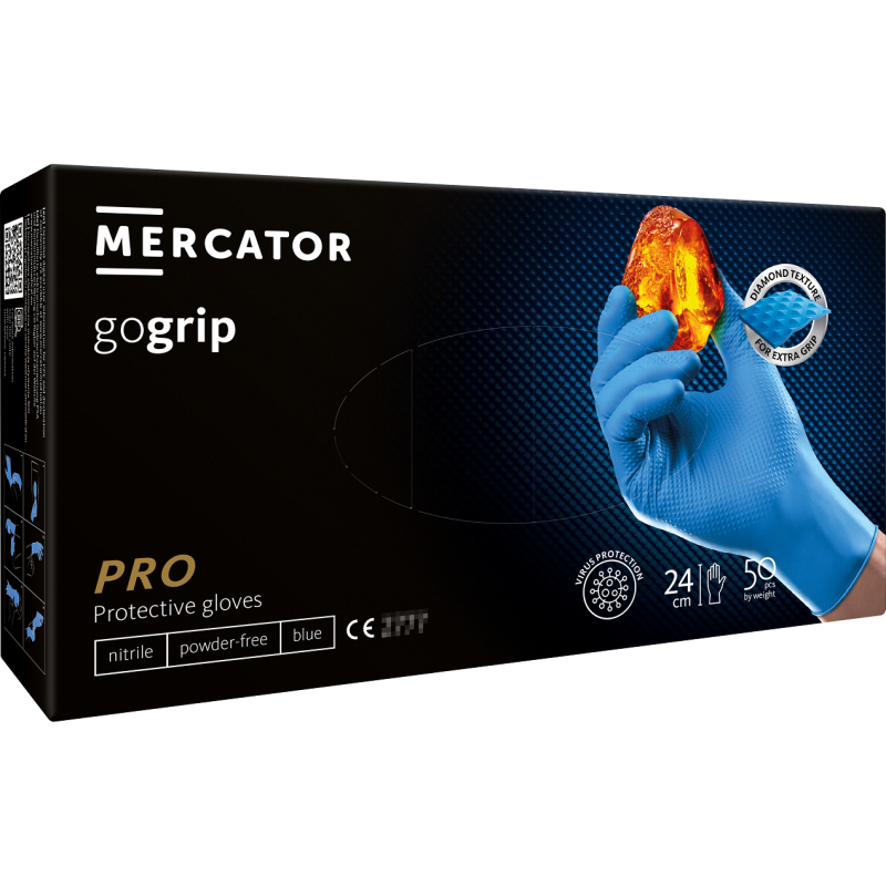 LUVAS GO GRIP AZUL - TAM XL (50UN)