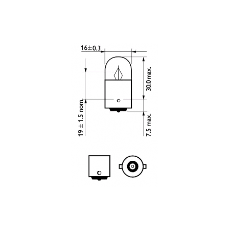 Lâmpada pisca R5W BA15s
