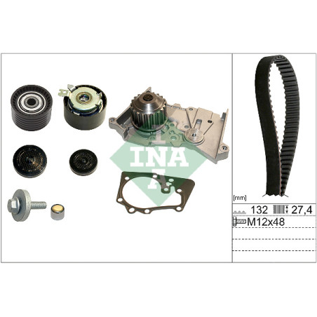 Bomba de água + kit de correia dentada