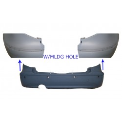 MERCEDES A W169 04-* PARA-CHOQUES TRÁS COM FURO FRISO COM FURO SENSOR AVANTGARD/ELEGANCE