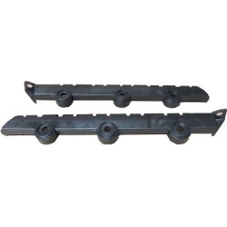 SKODA ROOMSTER 07-* SUPORTE ESQUERDO PARA-CHOQUES TRÁS