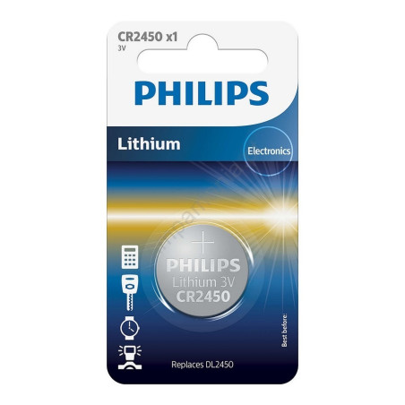 Pilha (1un) CR2450 Button Lithium 3V