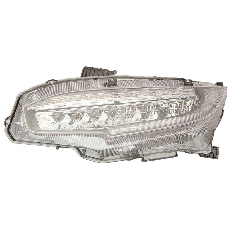 HONDA CIVIC 17-* FAROL ESQUERDO ELÉCTRICO COM MOTOR INTERIOR NEGRO (LED)