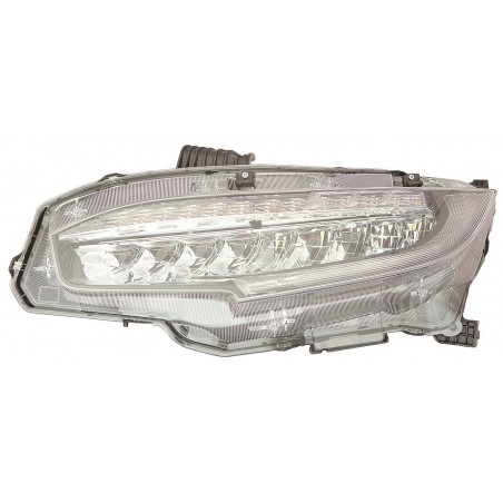 HONDA CIVIC 17-* FAROL ESQUERDO ELÉCTRICO COM MOTOR INTERIOR NEGRO (LED)