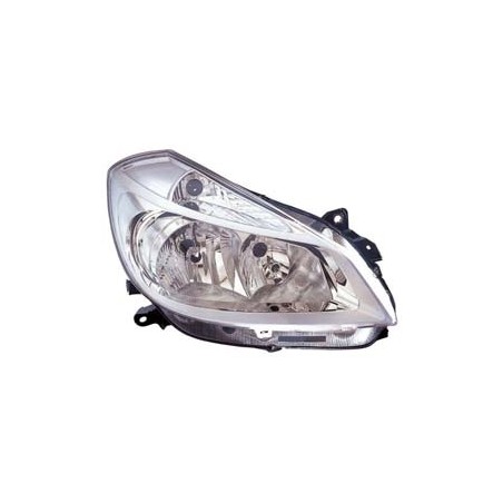 RENAULT CLIO 05-* FAROL DIREITO ELÉCTRICO INTERIOR CROMADO (H7/H7)