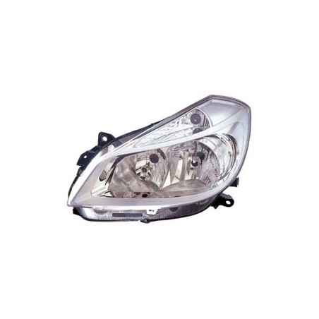 RENAULT CLIO 05-* FAROL ESQUERDO ELÉCTRICO INTERIOR CROMADO (H7/H7)