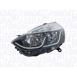 RENAULT CLIO IV 2016.07-* FAROL ESQUERDO ELÉCTRICO INTERIOR CROMADO H7/H1 M/MARELLI