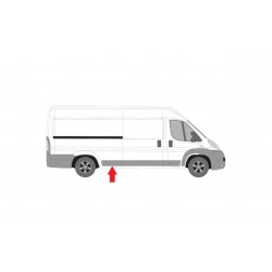 FIAT DUCATO/BOXER/JUMPER 2014.04-* FRISO PAINEL LATERAL DIREITO PRETO (TRÁS) CHASSIS LONGO