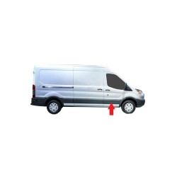 FORD TRANSIT 2019.05-* FRISO PORTA FRENTE DIREITO PRETO SEM FURO PISCA
