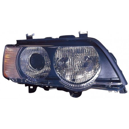 BMW X5 E53 02-03* FAROL DIREITO ELÉCTRICO COM MOTOR COM PISCA AMARELO (D2S/HB3/3457A/K/W5W)