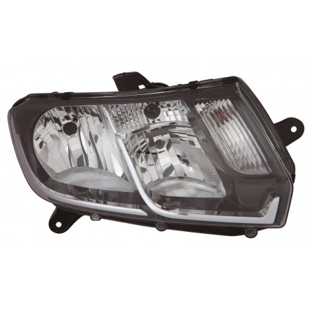 DACIA SANDERO/LOGAN 13-* FAROL DIREITO ELÉCTRICO INTERIOR NEGRO (H7/H1)