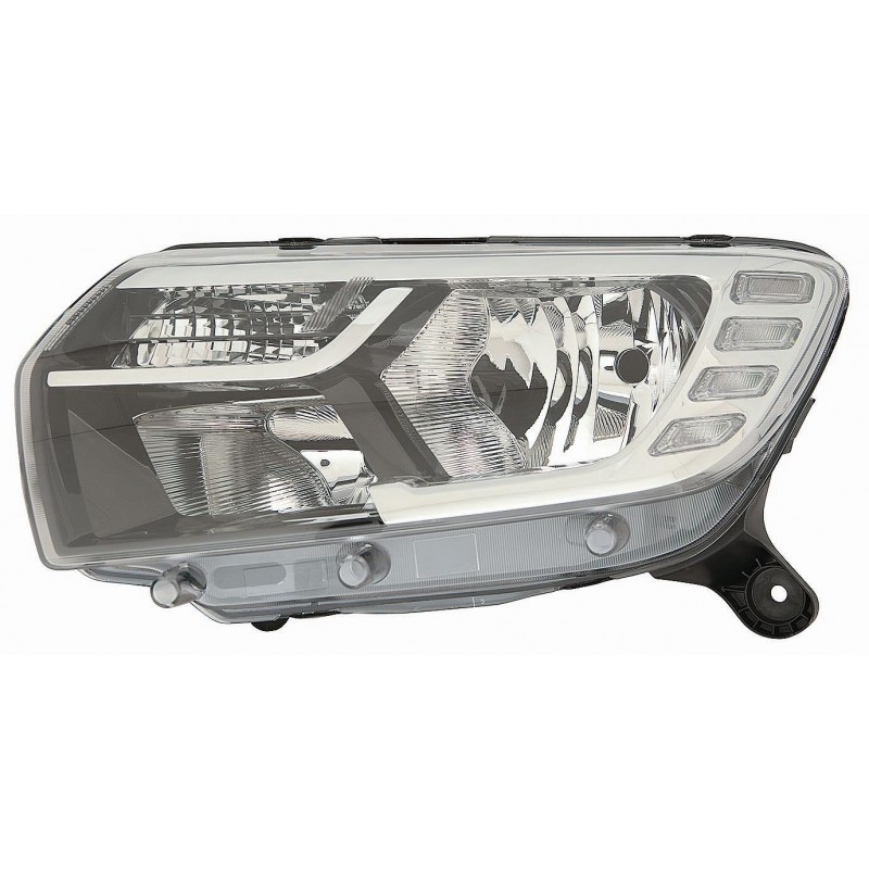 DACIA SANDERO/LOGAN 2017.01-* FAROL ESQUERDO ELÉCTRICO (H7/H7/PY21W/LED)