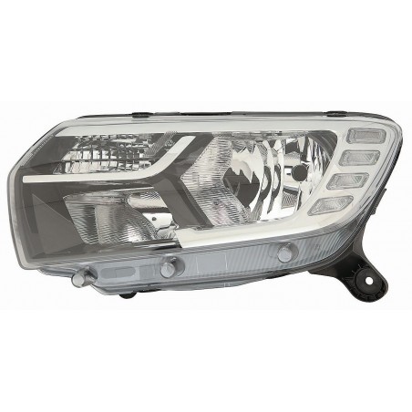 DACIA SANDERO/LOGAN 2017.01-* FAROL ESQUERDO ELÉCTRICO (H7/H7/PY21W/LED)