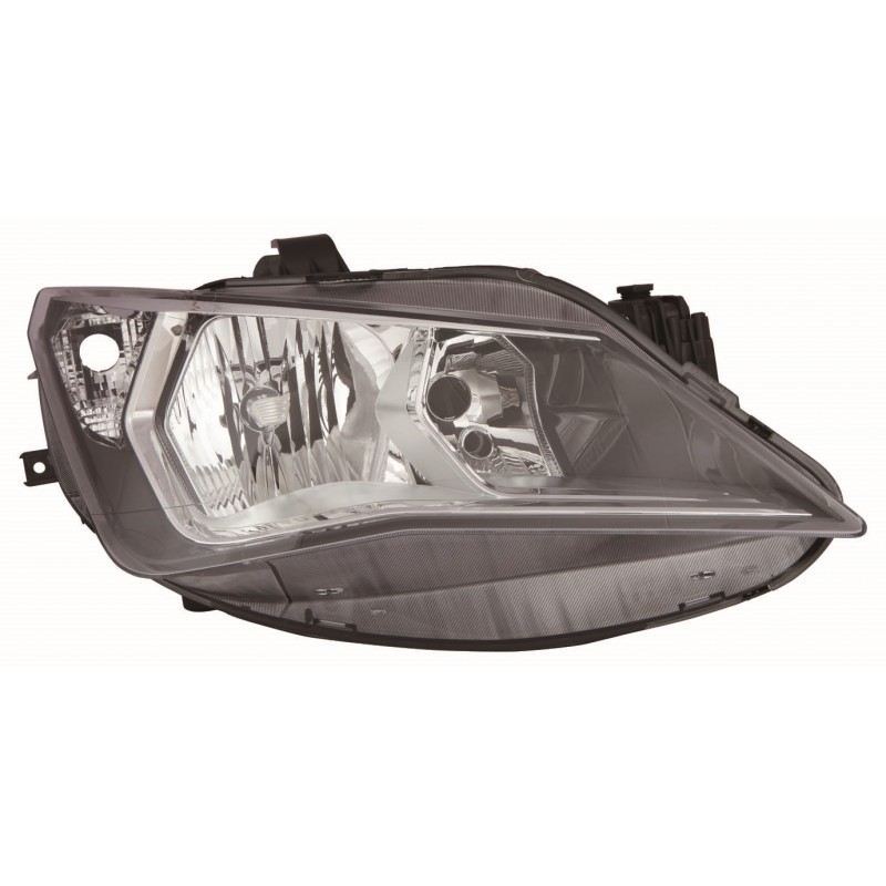 SEAT IBIZA 12-* FAROL DIREITO ELÉCTRICO/MANUAL INTERIOR CROMADO DUPLO (H7/H7)