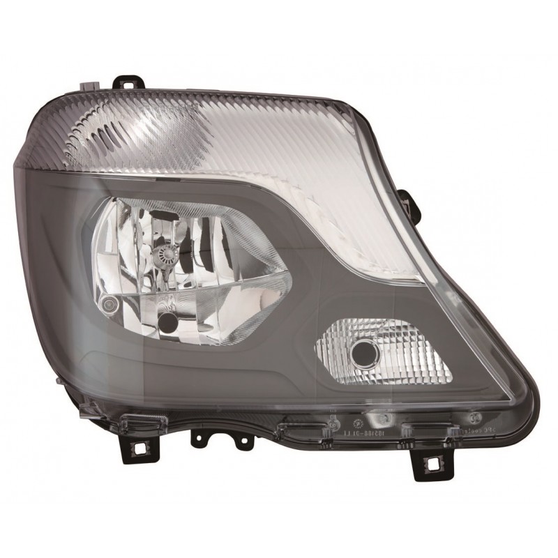 MERCEDES SPRINTER 14-* FAROL DIREITO ELÉCTRICO COM MOTOR INTERIOR NEGRO (H7/H7)