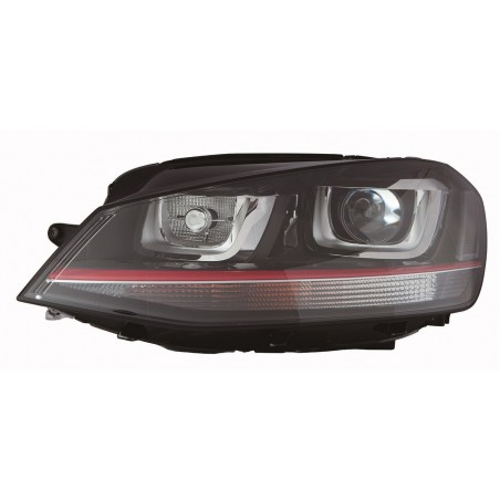 VW GOLF VII 13-* FAROL ESQUERDO ELÉCTRICO COM MOTOR INTERIOR NEGRO (D3S/H7) (GTI)
