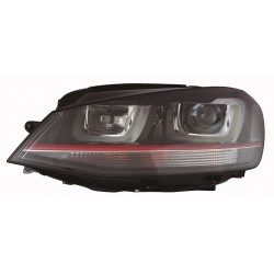 VW GOLF VII GTI 13-* FAROL ESQUERDO ELÉCTRICO COM MOTOR INTERIOR NEGRO (D3S/H7/H21W/LED)