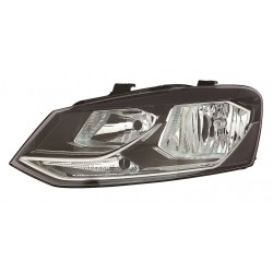 VW POLO 14-* FAROL ESQUERDO ELÉCTRICO COM MOTOR INTERIOR NEGRO (H7/H7)