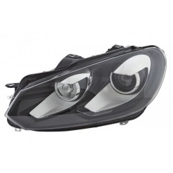 FAROL ESQUERDO BI-XENON+LCD+CURV VW GOLF VI 2009/04-