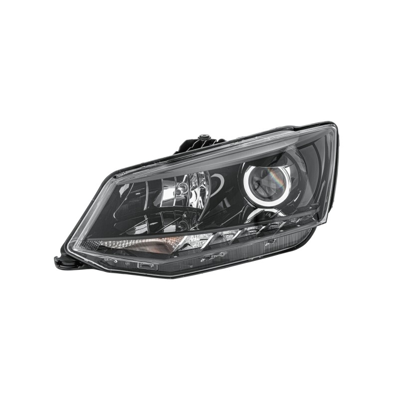 FAROL ESQUERDO ELÉCTRICO COM MOTOR INTERIOR NEGRO (H7/H7)* SKODA FABIA III 2014/08-