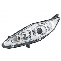 FAROL ESQUERDO PRATEADO FORD FIESTA 2008/06-