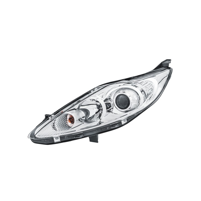 FAROL ESQUERDO PRATEADO FORD FIESTA 2008/06-