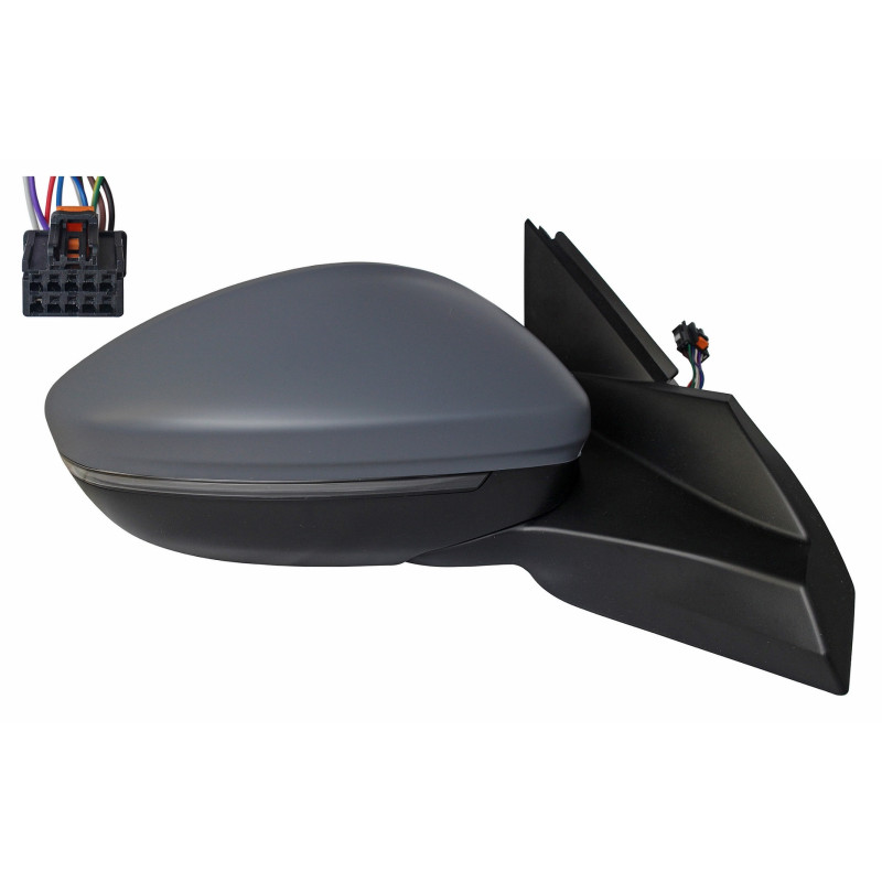 PEUGEOT 2008 2019.08-* ESPELHO DIREITO ELÉCTRICO PARA PINTAR TÉRMICO COM PISCA COM SENSOR 6+2 PINOS
