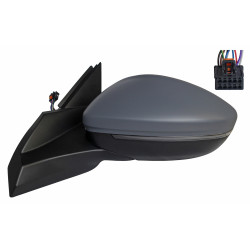 PEUGEOT 2008 2019.08-* ESPELHO ESQUERDO ELÉCTRICO PARA PINTAR TÉRMICO COM PISCA 6 PINOS