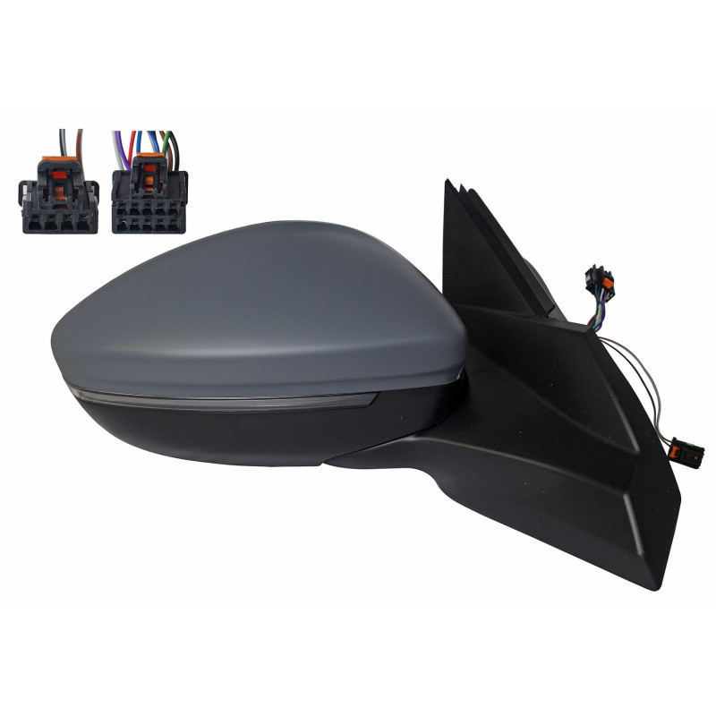 PEUGEOT 2008 2019.08-* ESPELHO DIREITO ELÉCTRICO PARA PINTAR REBATÍVEL TÉRMICO COM PISCA COM SENSOR ÂNGULO MORTO 10+4 PINOS