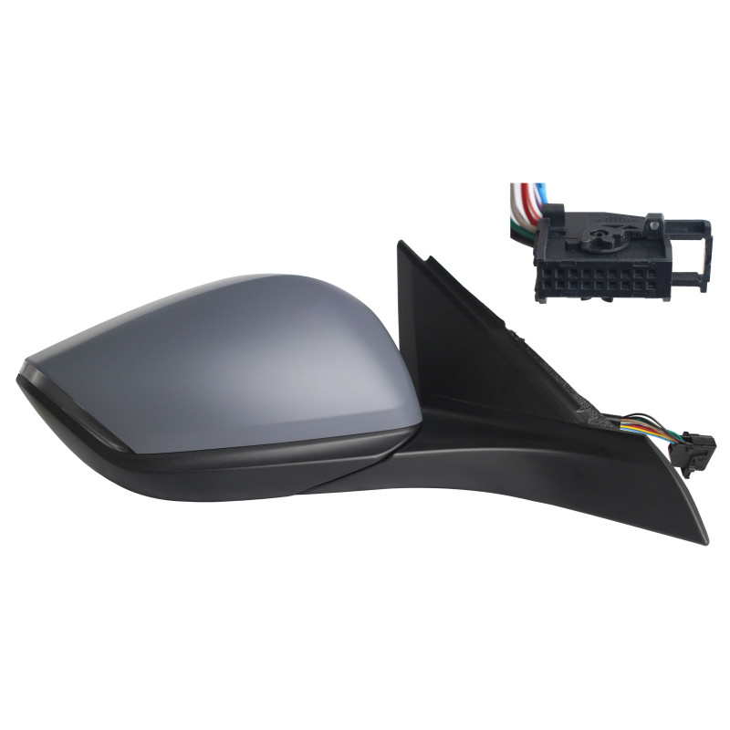 PEUGEOT 308/ASTRA 2021.07-* ESPELHO DIREITO REBATÍVEL COM PISCA CONVEXO PARA PINTAR SEM TEMPERATURA 11 PINOS