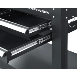 BANCADA DE TRABALHO COM 3 GAVETAS 2 ARMÁRIOS DE PAREDE