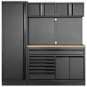 CONJUNTO MODULAR PARA OFICINA, 2 PEÇAS MOBILIO PRETO