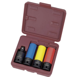 JOGO CHAVES CAIXA 1/2" IMPACTO COM PROTECÇÃO EM NYLON, 4 PEÇAS