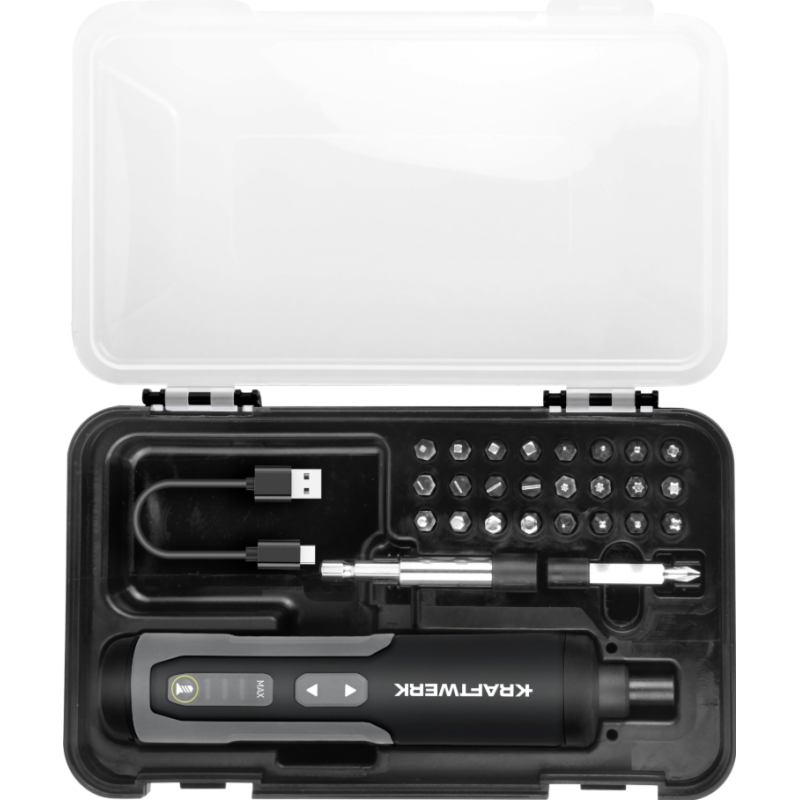 KIT DE CHAVE DE FENDAS ELÉCTRICA 3.6V USB-C 28 PEÇAS