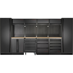 CONJUNTO MODULAR PARA OFICINA, 6 PEÇAS MOBILIO PRETO