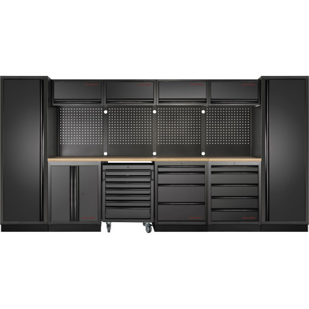 CONJUNTO MODULAR PARA OFICINA, 6 PEÇAS MOBILIO PRETO