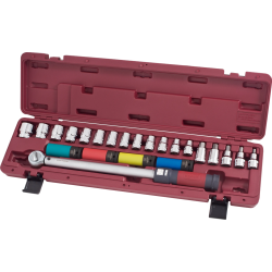 CHAVE DINAMOMÉTRICA CLICK 1/2" 40-200 NM + CHAVES DE CAIXA