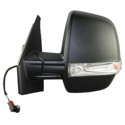 FIAT DOBLO 10-/COMBO 12-* ESPELHO ESQUERDO CONVEXO COM PISCA COM SENSOR PRETO (2 VIDROS) 6 PINOS