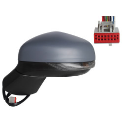FORD PUMA 2019.09-* ESPELHO ESQUERDO TÉRMICO PARA PINTAR CONVEXO COM PISCA 6 PINOS
