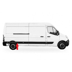 RENAULT MASTER III/MOV 2010.02-* FRISO PAINEL LATERAL TRAS DIREITO CAVA RODA FRENTE (CURTO/LONGO)